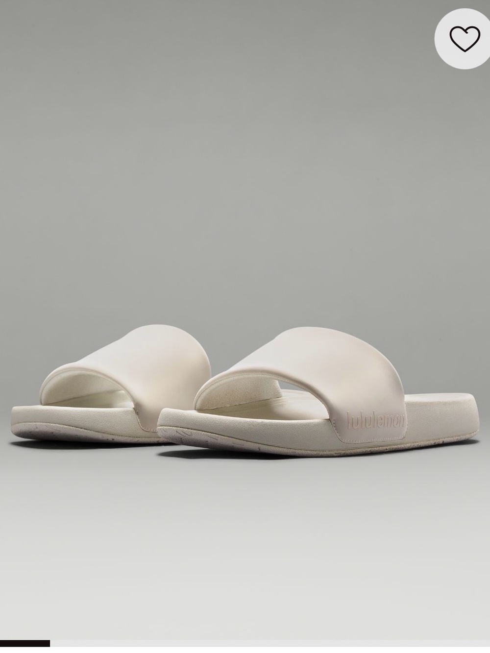 lululemon athletica restfield Women’s Cream Slide Sandals 7 bone color